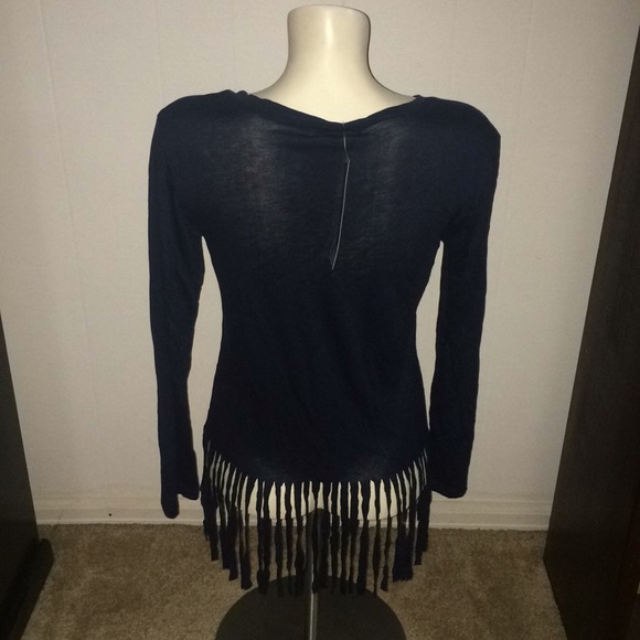 Pink Cattlelac long sleeve fringe top - Picture 4 of 7